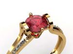 sklep jubilerski online, pierścionek z brylantem, pierścionek z rubinem, rubin, brylant